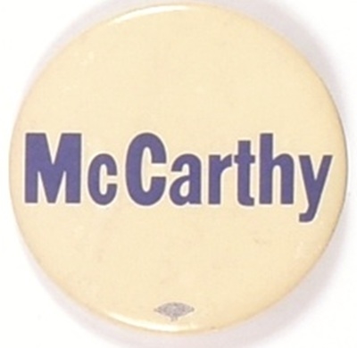 McCarthy Blue and White Celluloid