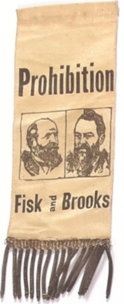 Fisk and Brooks Prohibition Party Ribbon