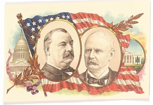 Cleveland, Stevenson Colorful Lithograph Jugate