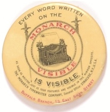 Monarch Typewriters Advertising Mirror