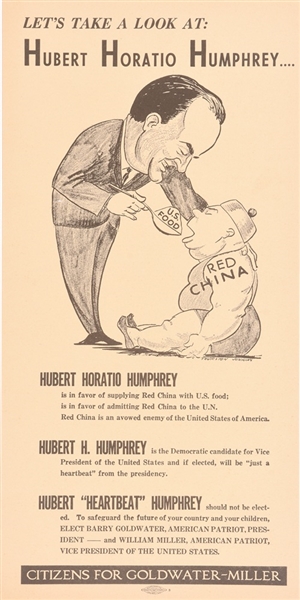 Goldwater Anti Humphrey China Poster