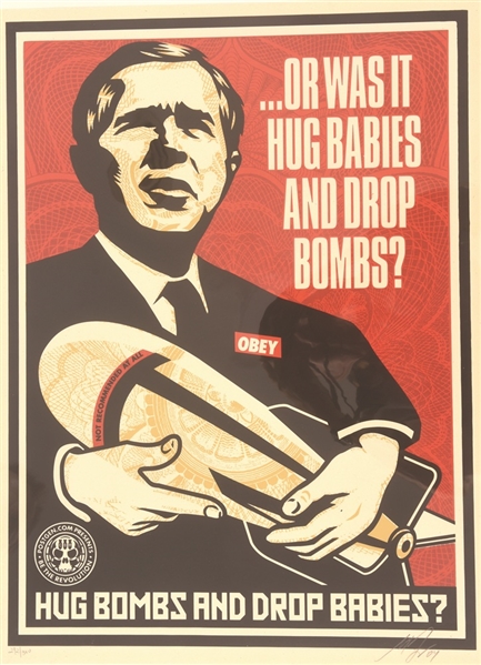 Anti Bush Signed Bomb Poster