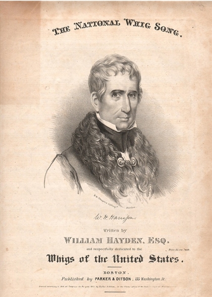 Harrison National Whig Song Sheet Music