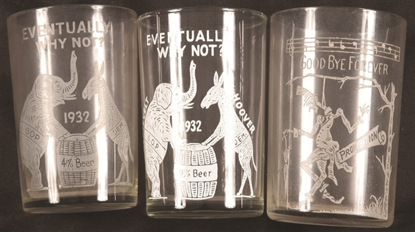 Trio of Anti Prohibition Glasses