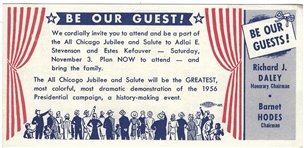 Stevenson, Kefauver Chicago Rally Ticket